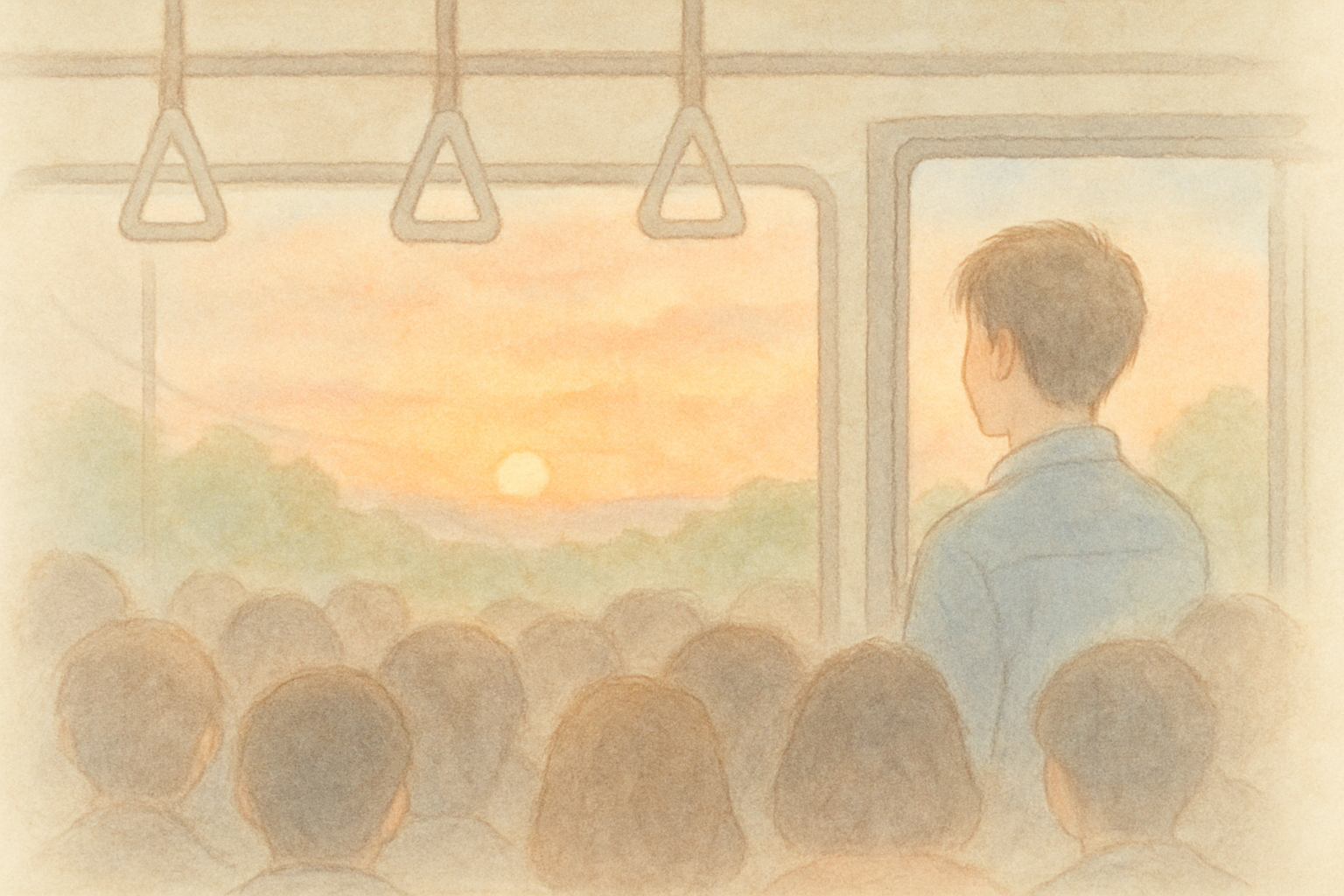 オフィスの午後と静かな移動
